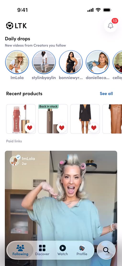 Liquid Glass 디자인이 적용된 LTK 앱