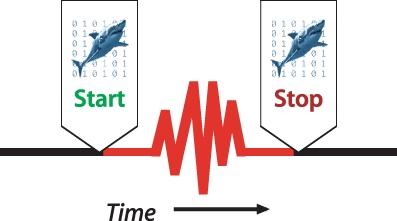 Shark's normal profiling workflow: press start, press stop, profile everything inbetween.